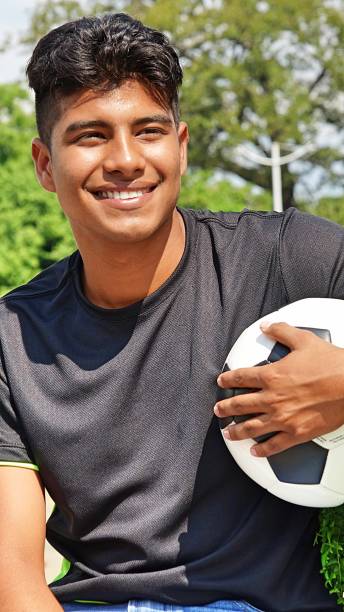 istock Smiling Fit Male Soccer Player 915366880
