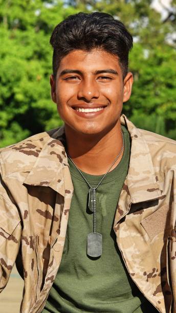 istock Hispanic Male Soldier Smiling 915372602