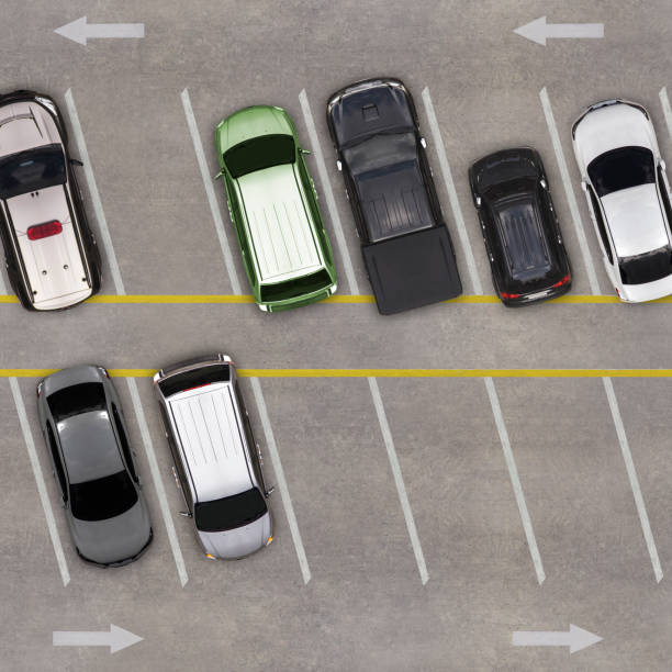 istock Top view of parking lot 915375828