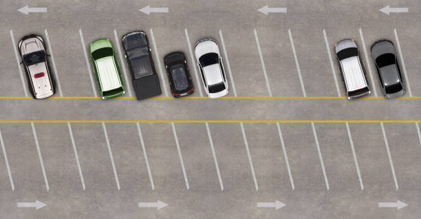 istock Top view of parking lot 915375912