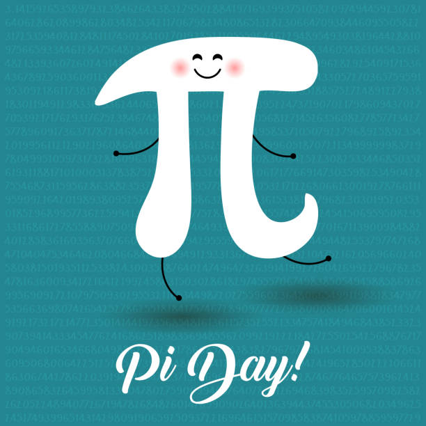 illustrations, cliparts, dessins animés et icônes de happy pi day ! célébrons la journée de pi. constante mathématique. le 14 mars (3/14). rapport de la circonférence d’un cercle à son diamètre. nombre constant pi. affiche de la fête. danser la lettre pi - pi