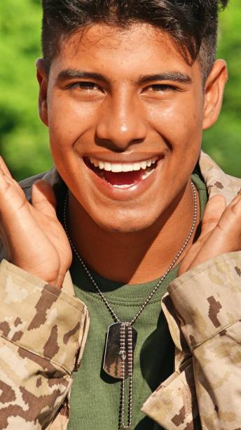 istock Happy Diverse Male Soldier 915380920