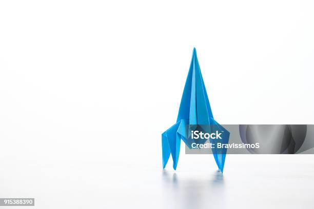 Paper Homemade Origami Rocket Stock Photo - Download Image Now - Origami, Rocketship, Paper