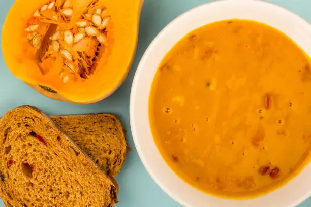 Photo of Vegetarian Butternut Squash Soup With Red Peppers