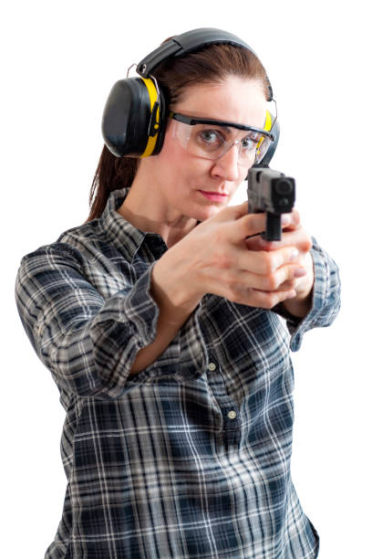 istock Self-defense, 2nd amendment, gun control and shooting range concept 915392086