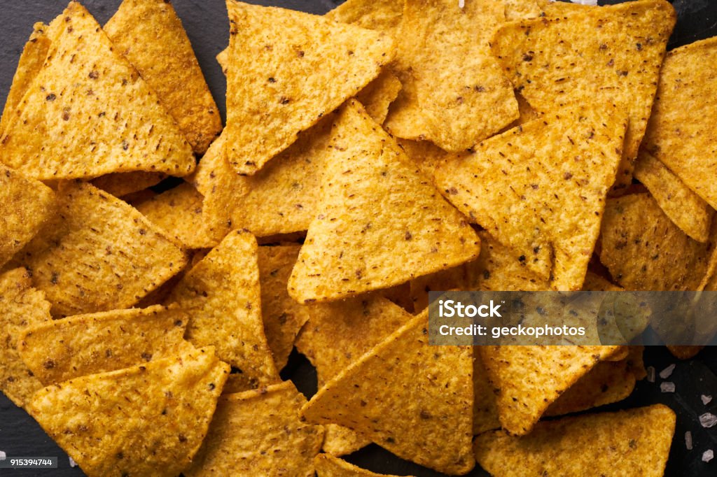 Triangular Corn Triangular Corn Chips Nachos Background Stock Photo - Download Image ...