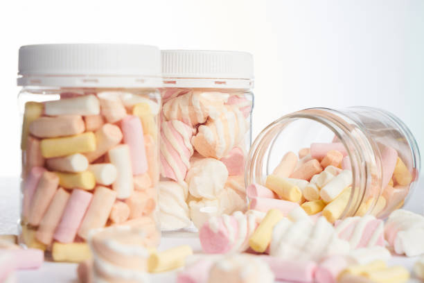 istock Colorful small marshmallows yellow 915395250
