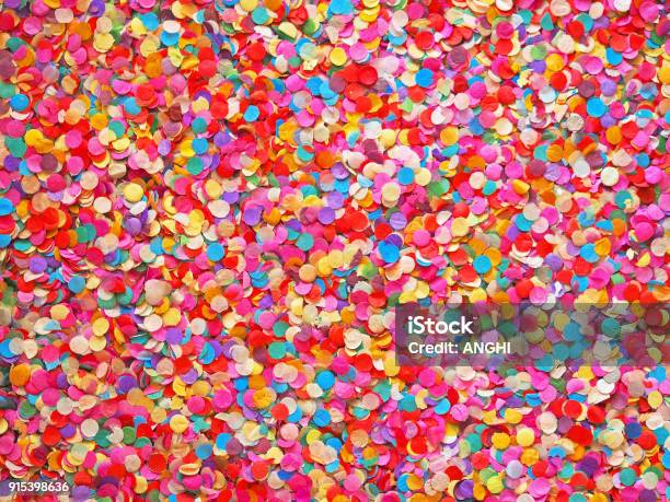 Confetti Diversity Background Texture Colored Circles From Paper Closeup Basis For A Festive Design Or A Postcard Carnival Abstract Wedding Or Birthday Backdrop Stock Photo - Download Image Now