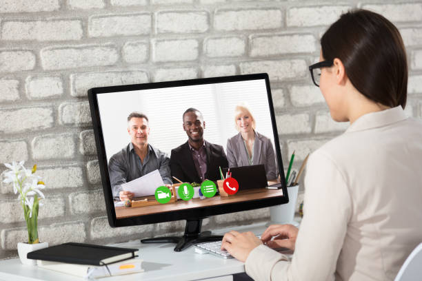 istock Businesswoman Doing Video Conference On Computer 915451220