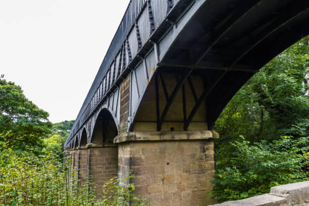 archi dell'acquedotto pontcysyllte - dee river river denbighshire wales foto e immagini stock