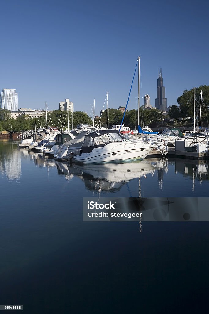 Burnham porto, Chicago - Foto stock royalty-free di Ambientazione esterna