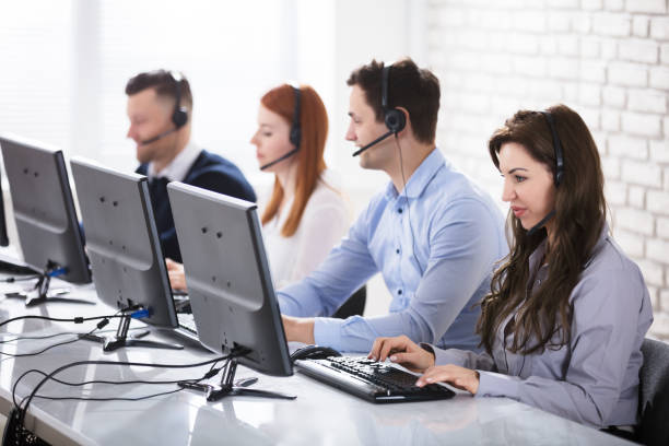 istock Call Center Team In Office 915458592