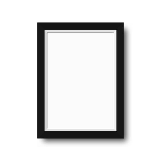 istock Photo frame with black borders. Wooden photo frame with blank space for motivational text, quotes, pictures and posters 915461184
