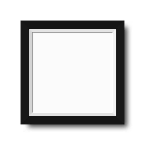 istock Photo frame with black borders. Wooden photo frame with blank space for motivational text, quotes, pictures and posters 915461206