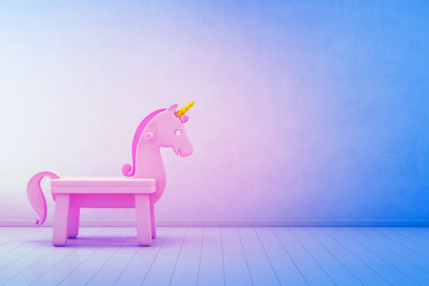 istock 3D Pink Unicorn Toy 915470806