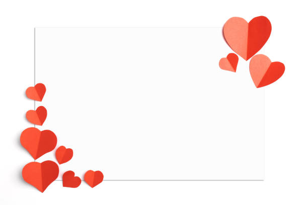 istock Red paper hearts isolated on white background 915476438