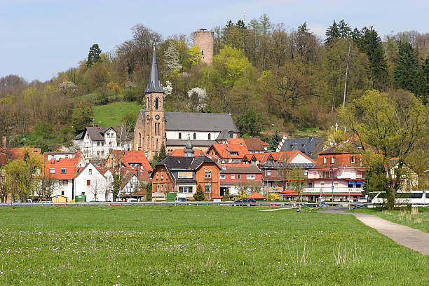 istock Typical small village with church 91548076