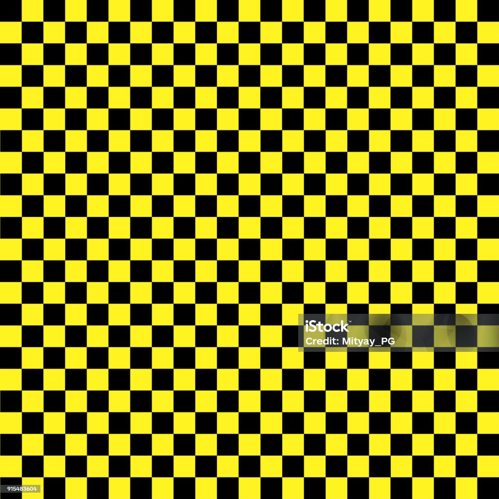 Black And Yellow Checkered Background Stock Illustration - Download Image  Now - Abstract, Agricultural Field, Brain - iStock