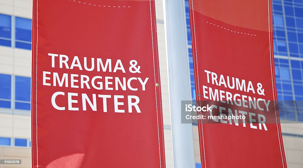 Emergency Room Sign  Ambulance Stock Photo