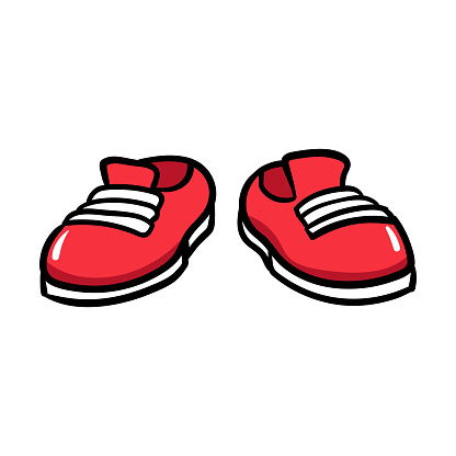 Cartoon Pair Of Shoes Vector Illustration Stock Illustration - Download ...