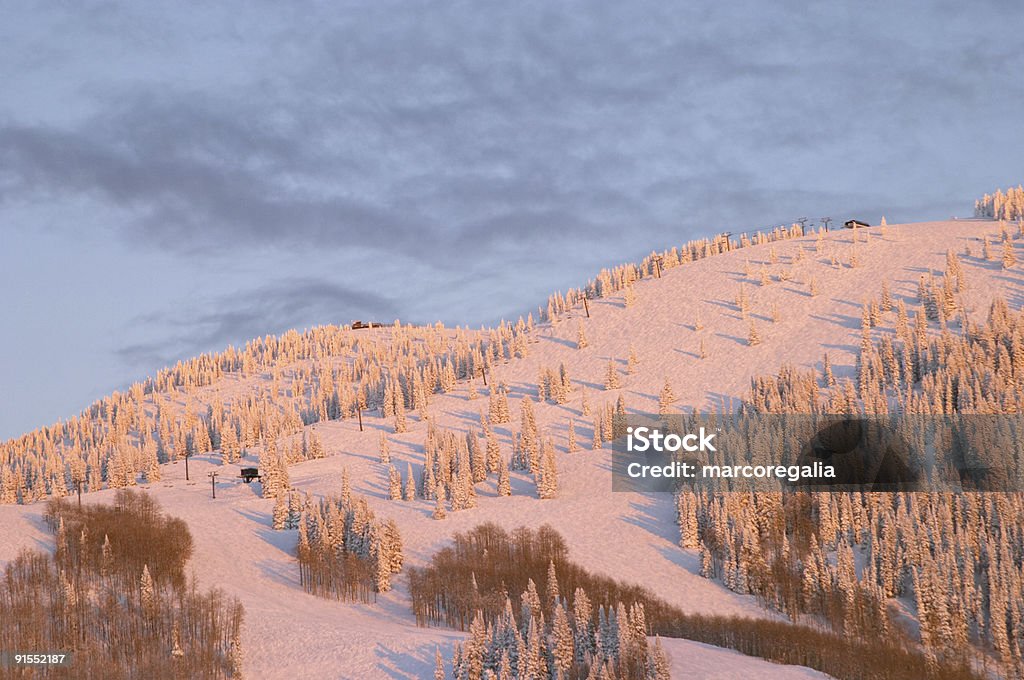 Montagna in inverno, Stazione sciistica di Steamboat, Colorado - Foto stock royalty-free di Colorado