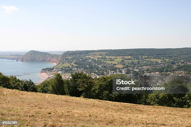 Sidmouth Vista Foto de stock y más banco de imágenes de Acantilado - Acantilado, Agua, Aire libre