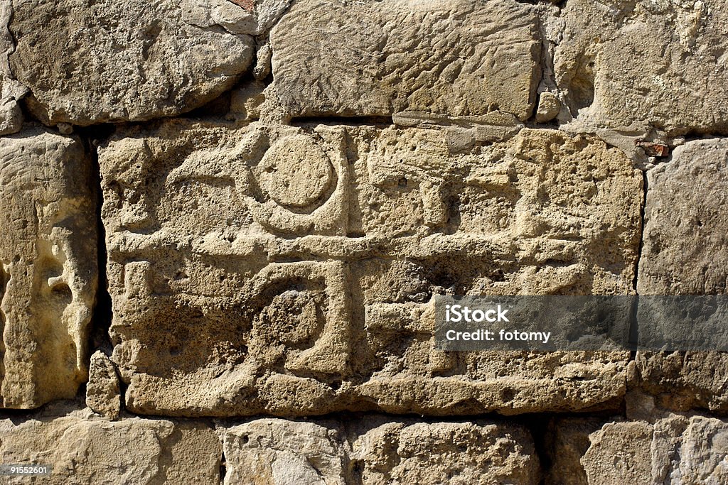 stone inscrição e símbolos - Foto de stock de Abstrato royalty-free