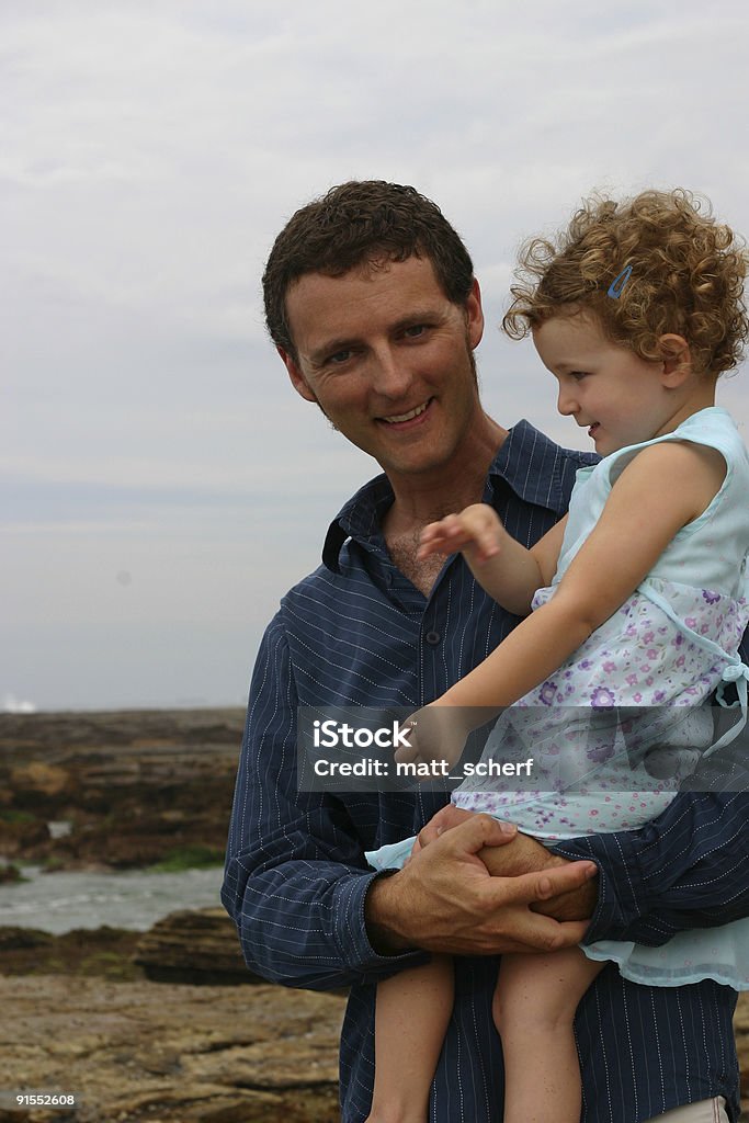 Father and Daughter Series of a family at a beach	 Beach Stock Photo
