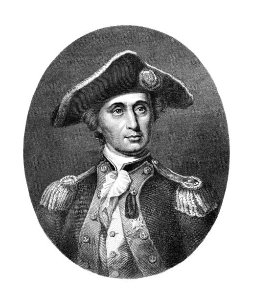 John Paul Jones John Paul Jones - Scanned 1881 Engraving john paul jones stock illustrations