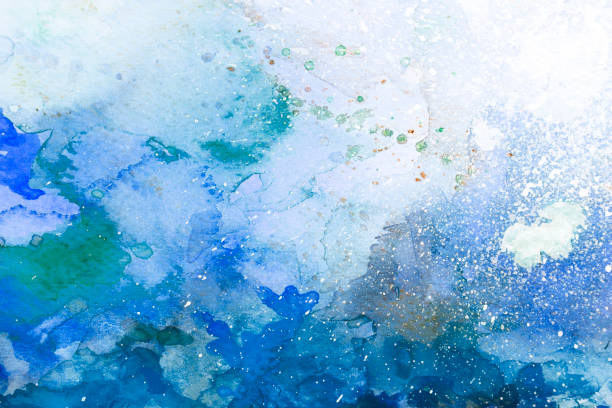 istock Blue watercolor background - abstract ocean 915541150