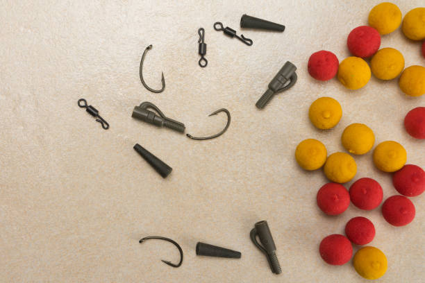 istock Baits, hooks , ledcor, prepare tackle tackle for carp fishing. Copy paste 915547308