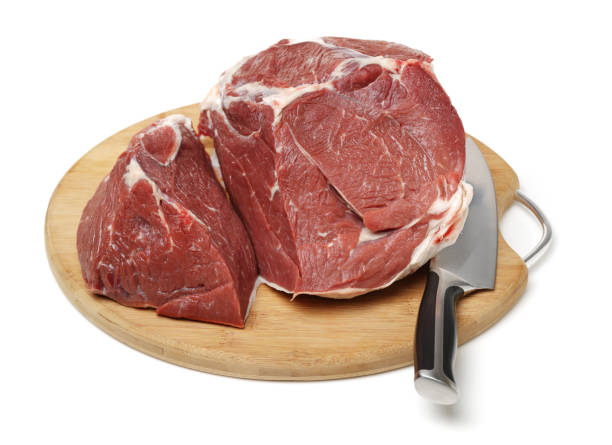 istock Isolated Chunk of Beef Fillet  on white background 915550246