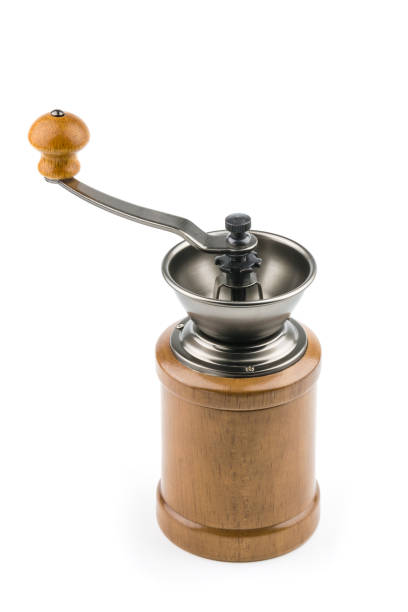 istock A vintage retro coffee grinder in a wooden case with handle 915552862