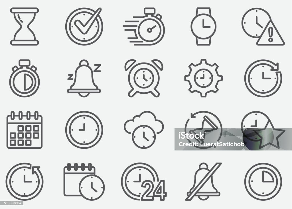 Time Line Icons Icon Symbol stock vector