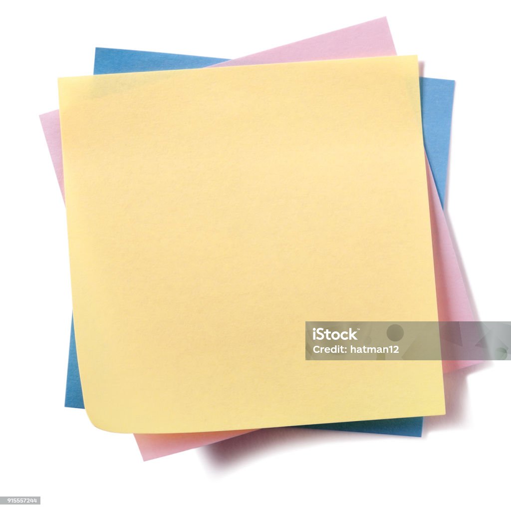 Untidy Notes Untidy Stack Various Different Colors Sticky Post Notes Isolated On ...