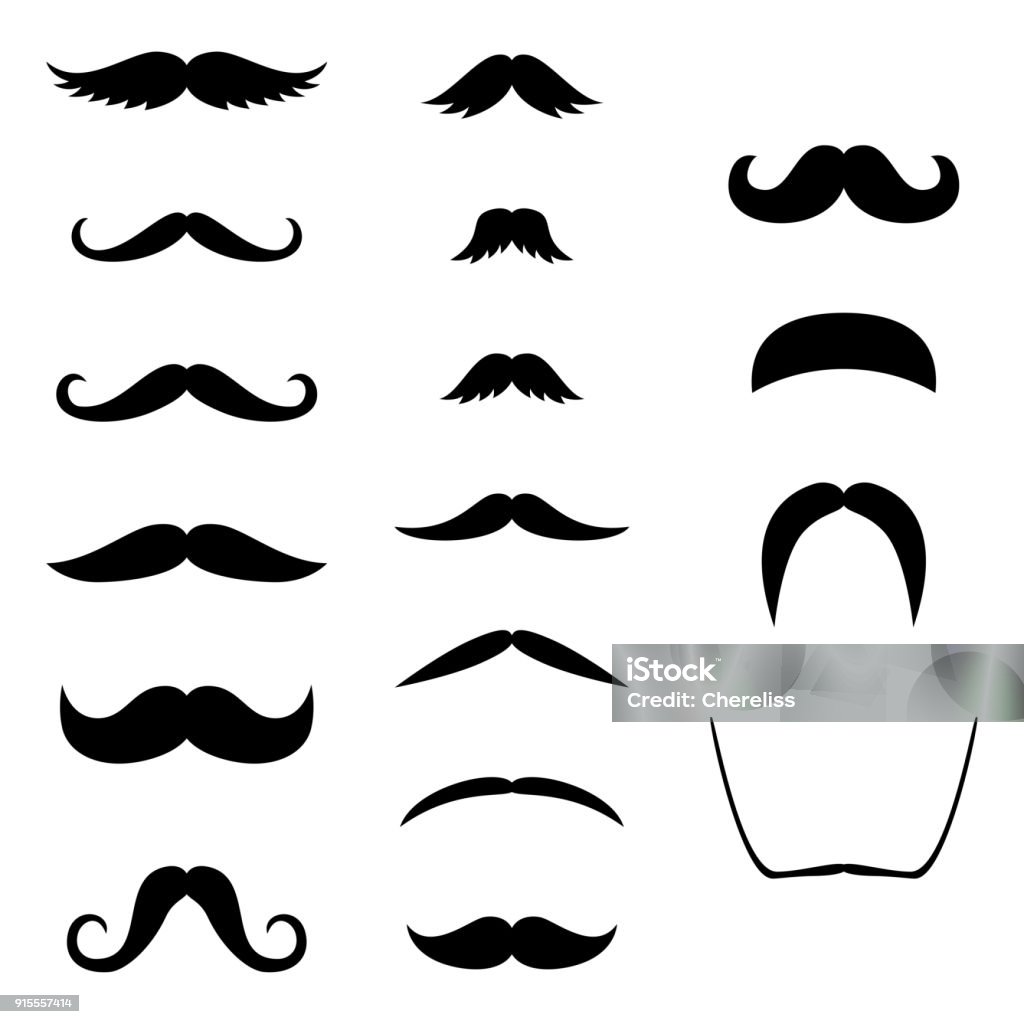 Moustache cheveux rétro. Ensemble de hipster. Accessoires photo. Vector - clipart vectoriel de Accessoire libre de droits