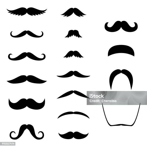 Moustache Cheveux Rétro Ensemble De Hipster Accessoires Photo Vector Vecteurs libres de droits et plus d'images vectorielles de Accessoire