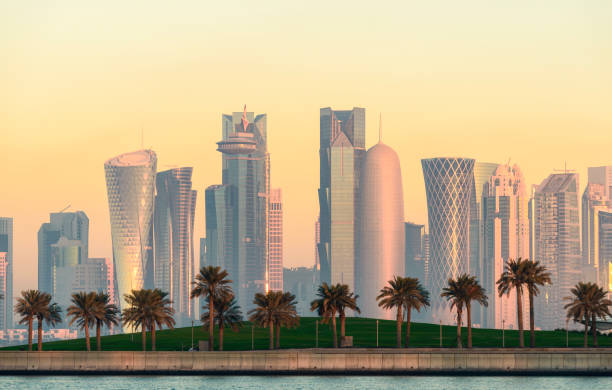 istock The Downtown Doha City Skyline at Sunset, Qatar 915559794