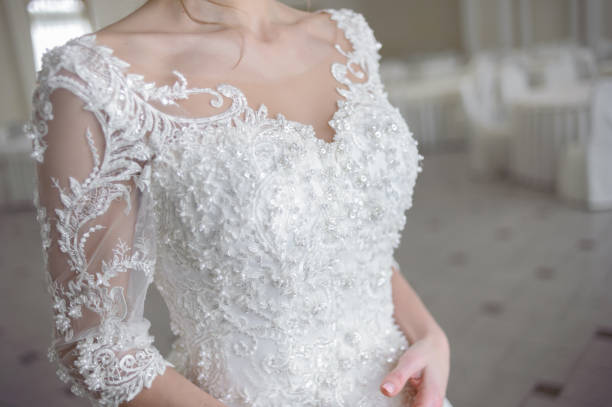 istock A beautiful bride in wedding dress interior 915563534