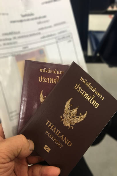 istock Thailand passport book close. 915564074