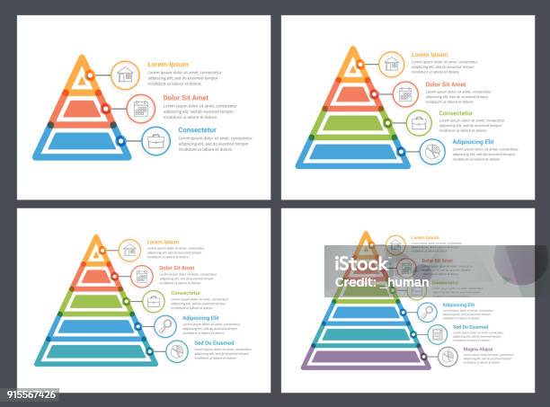 Pyramid Infographics Stock Illustration - Download Image Now - Pyramid, Infographic, Four Objects
