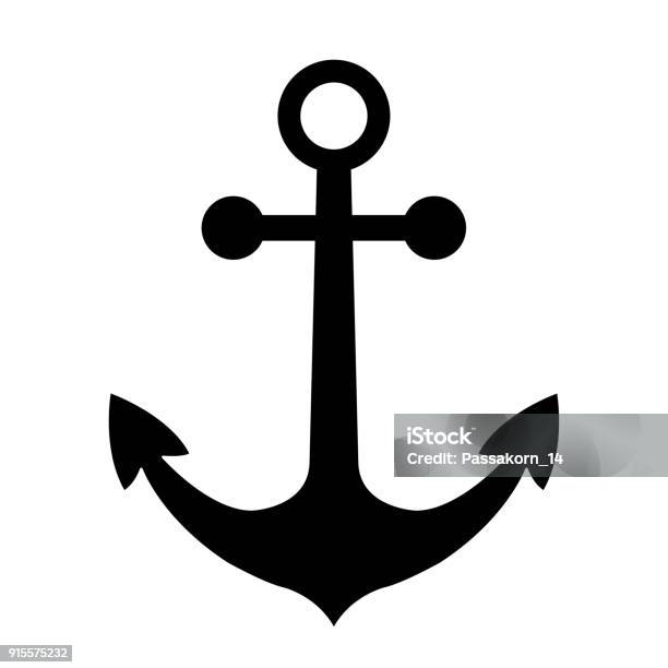 Anchor Stock Illustration - Download Image Now - Anchor - Vessel Part, Icon Symbol, Anchored