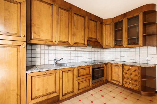 istock Interior of apartments, wooden vintage kitchen 915578564