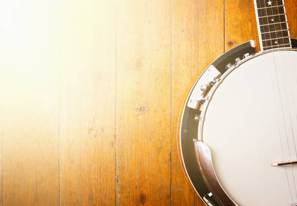istock Banjo on wood background 915582668