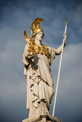 Pallas Athena in front of the Vienna Parliament