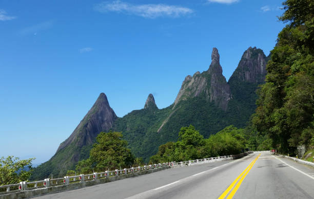 Beautiful mountain, Finger of God in Brazil stock photo