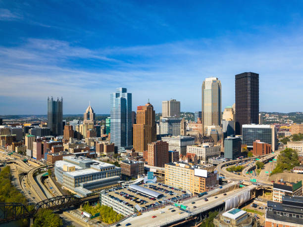 istock Pittsburgh Downtown Aerial with Highways 915598106