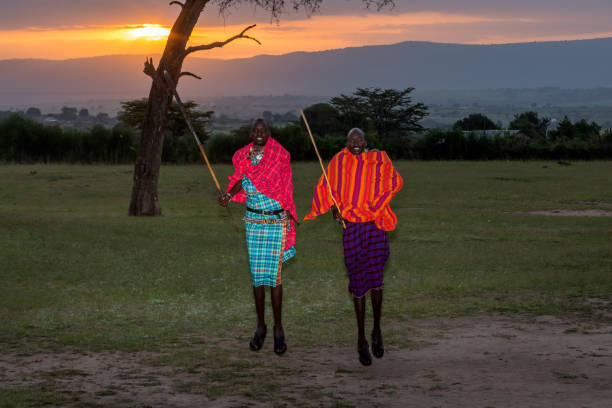 istock African Masai Warriors at Sunrise 915598292