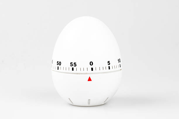 White egg timer stock photo