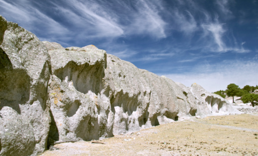 Rock boulder isolated on white background